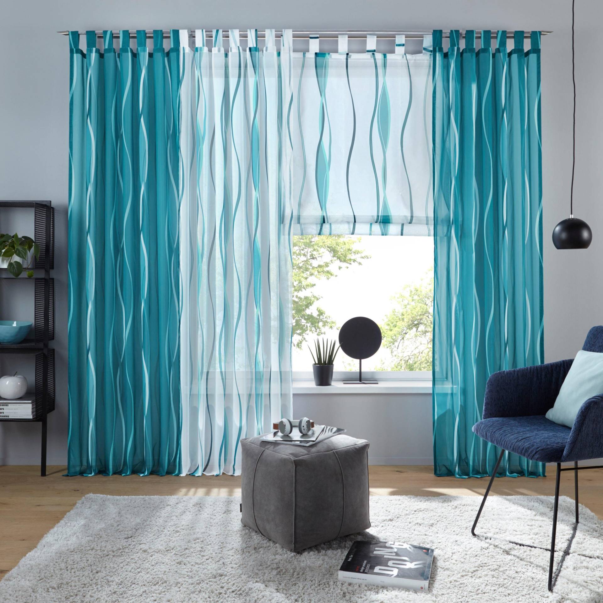 my home Gardine »DIMONA«, (2 St.), 2-er Set, Voile, Polyester, Wellen my home Gardine »DIMONA«, (2 St.), 2-er Set, Voile, Polyester, Wellen von My Home