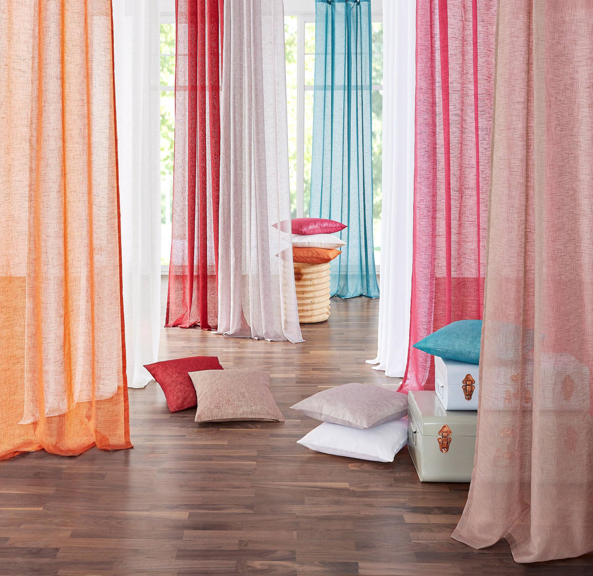 my home Gardine »REGINA«, (2 St.), Vorhang, Fertiggardine, 2-er Set, transparent, modern my home Gardine »REGINA«, (2 St.), Vorhang, Fertiggardine, 2-er Set, transparent, modern von My Home