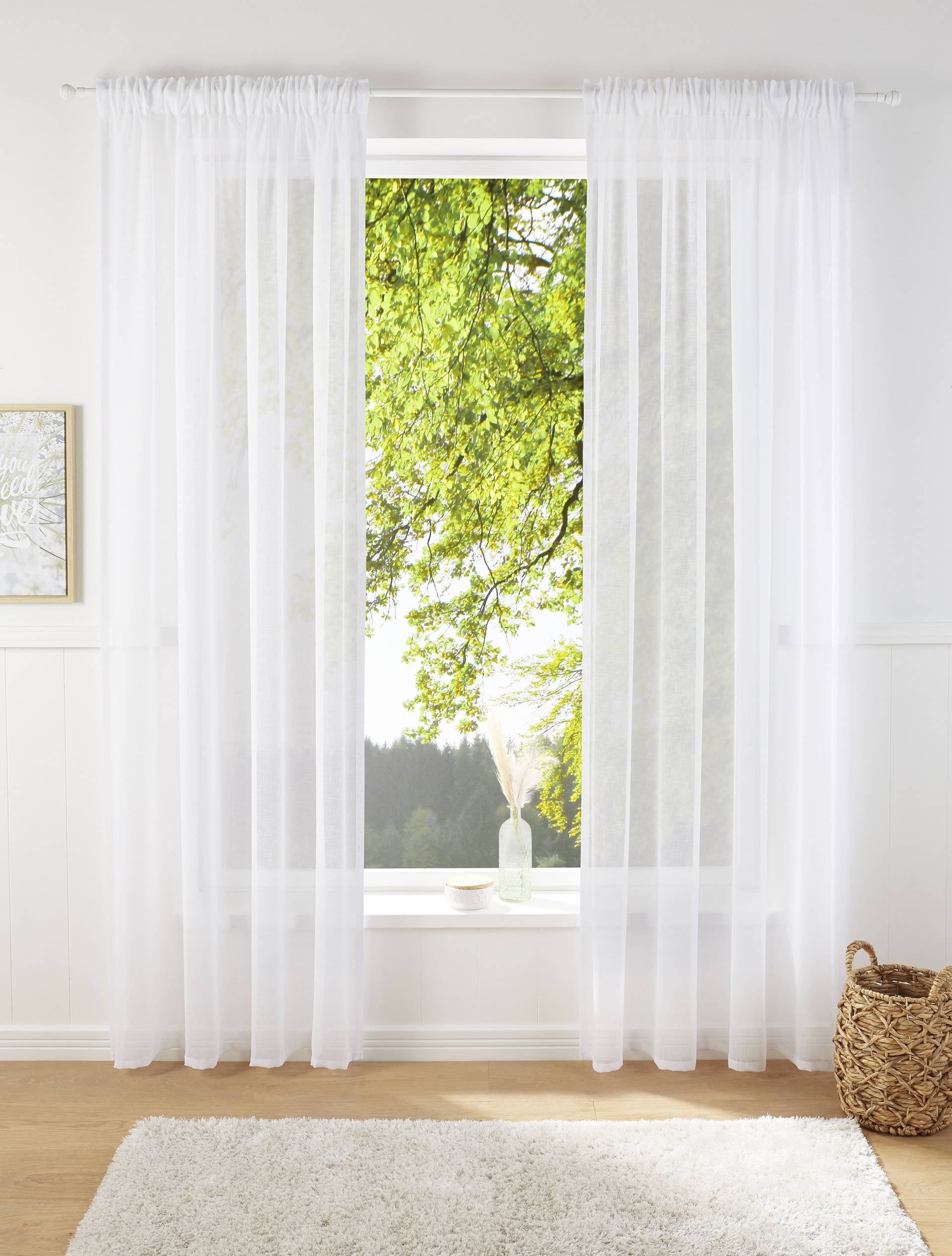 my home Gardine »REGINA«, (2 St.), Transparent, Leinenoptik, 2-er Set my home Gardine »REGINA«, (2 St.), Transparent, Leinenoptik, 2-er Set von My Home