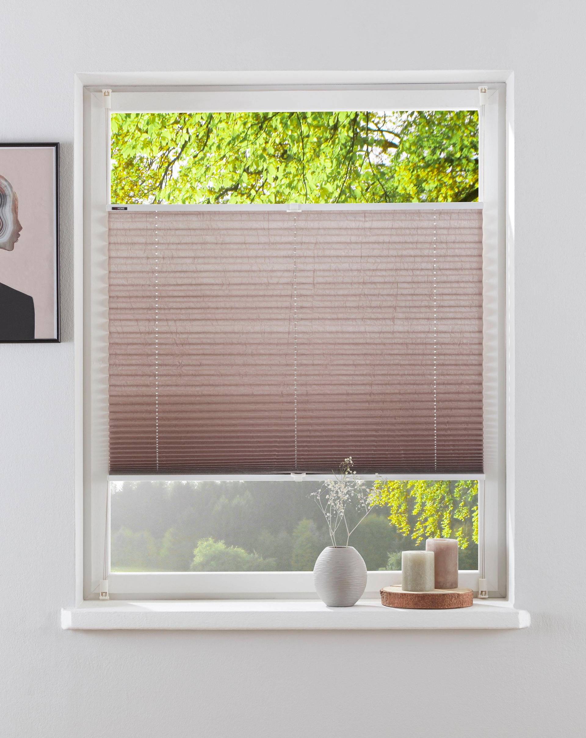 my home Plissee »DAHRA«, Lichtschutz, ohne Bohren, verspannt, im Fixmass, Crushed-Optik my home Plissee »DAHRA«, Lichtschutz, ohne Bohren, verspannt, im Fixmass, Crushed-Optik von My Home