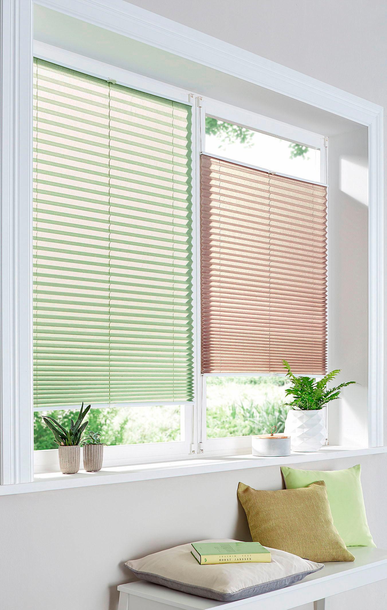 my home Plissee »DAHRA«, Lichtschutz, ohne Bohren, verspannt, im Fixmass, Crushed-Optik my home Plissee »DAHRA«, Lichtschutz, ohne Bohren, verspannt, im Fixmass, Crushed-Optik von My Home