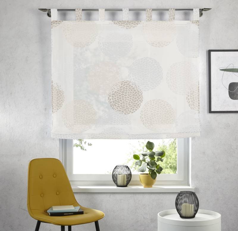 my home Raffrollo »Belem«, mit Schlaufen, Transparent, Voile, Polyester von My Home