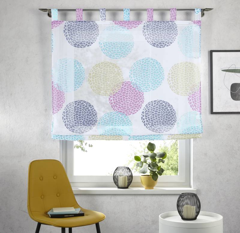 my home Raffrollo »Belem«, mit Schlaufen, Transparent, Voile, Polyester von My Home