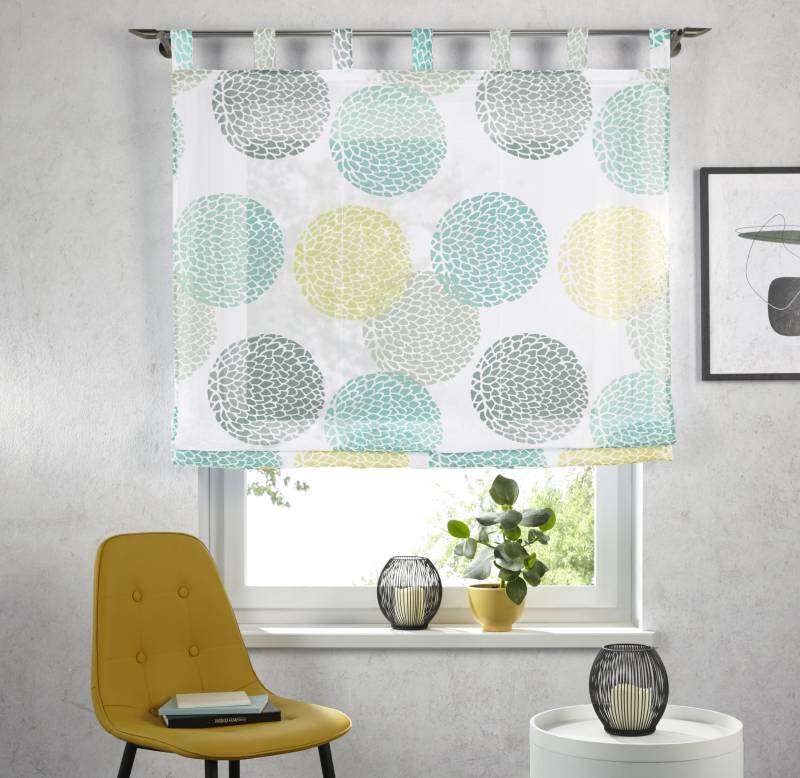 my home Raffrollo »Belem«, mit Schlaufen, Transparent, Voile, Polyester von My Home