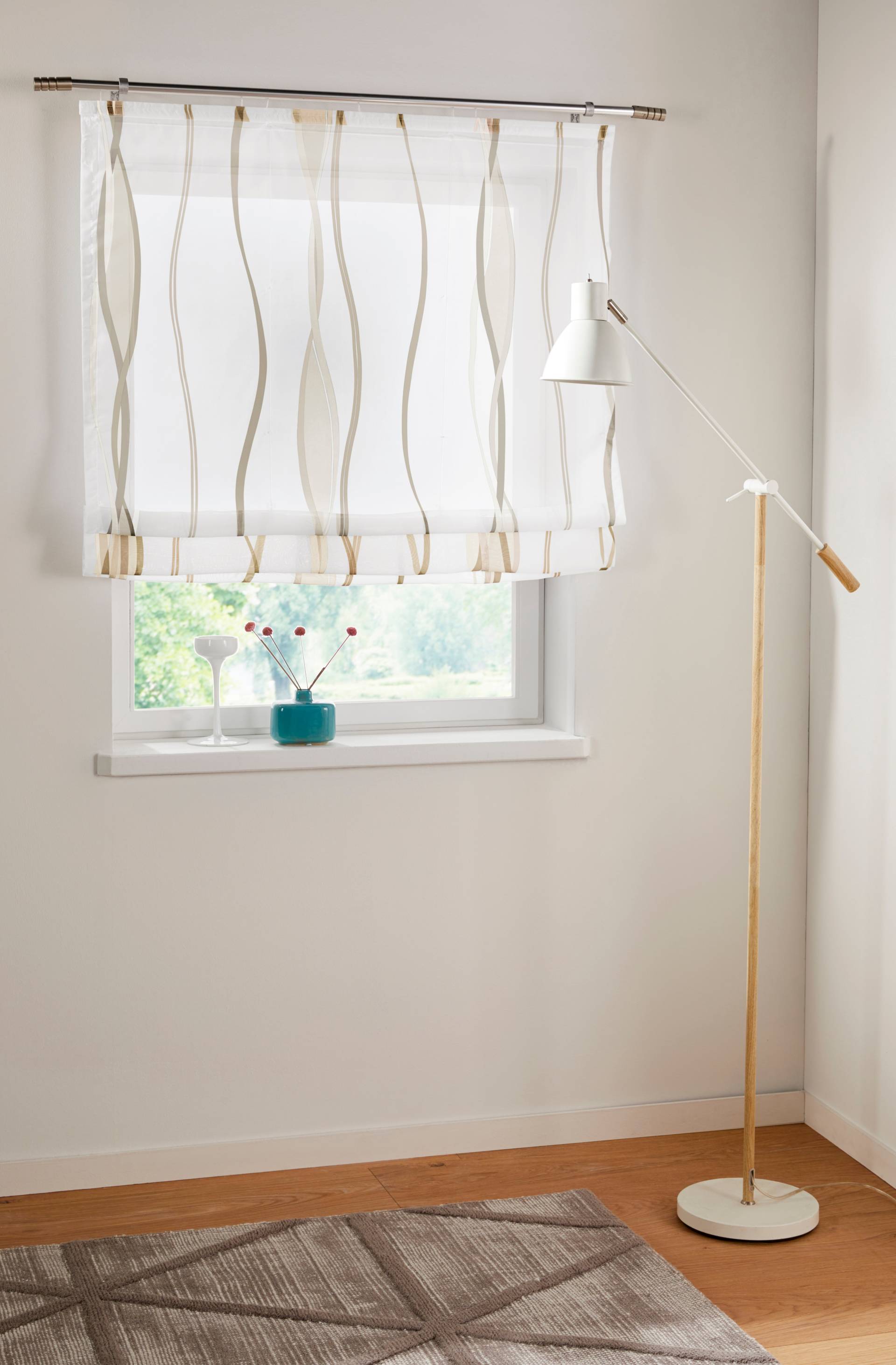 my home Raffrollo »Dimona«, mit Klettschiene, Transparent, Voile, Polyester, Wellen my home Raffrollo »Dimona«, mit Klettschiene, Transparent, Voile, Polyester, Wellen von My Home