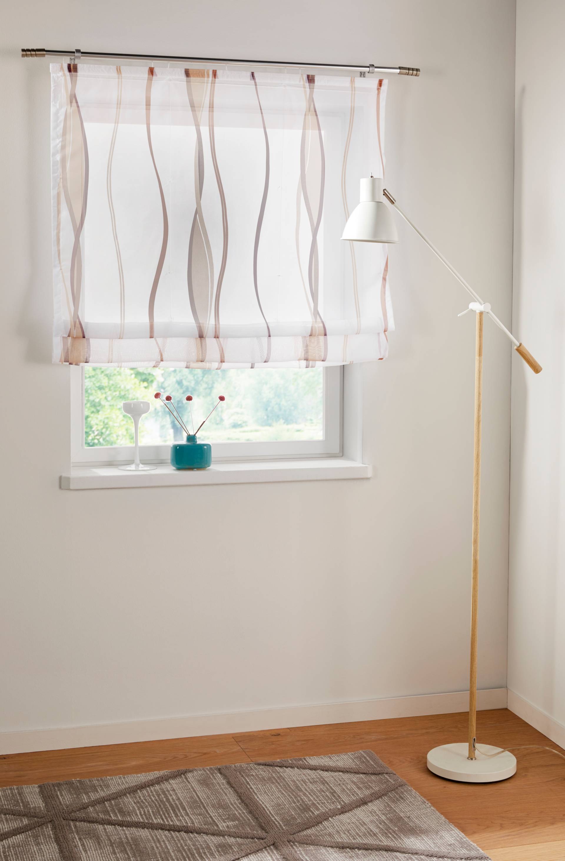 my home Raffrollo »Dimona«, mit Klettschiene, Transparent, Voile, Polyester, Wellen my home Raffrollo »Dimona«, mit Klettschiene, Transparent, Voile, Polyester, Wellen von My Home