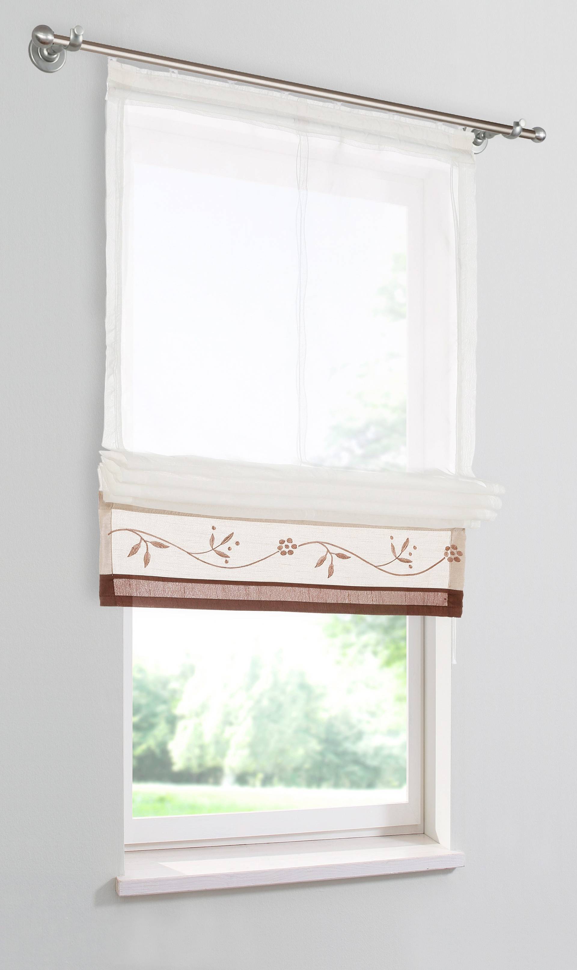 my home Raffrollo »Sorel«, mit Klettband, Transparent, Bestickt, Polyester von My Home