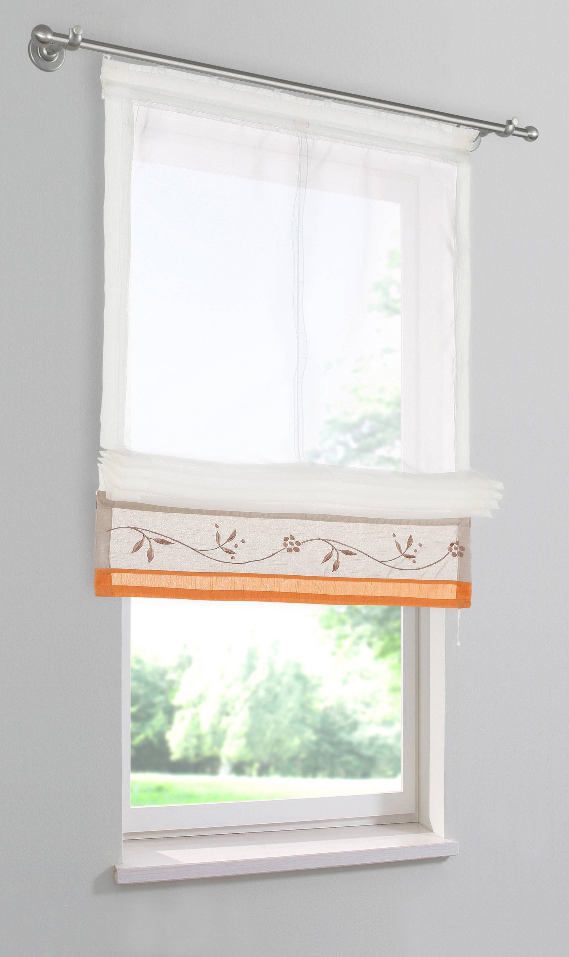 my home Raffrollo »Sorel«, mit Klettband, Transparent, Bestickt, Polyester von My Home