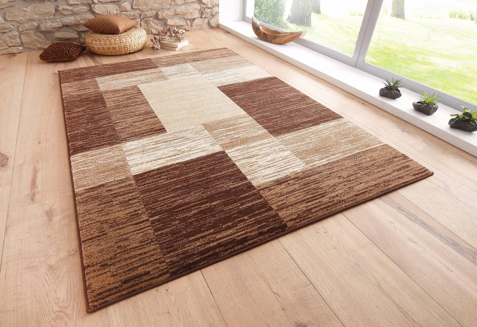 my home Teppich »Melvin«, rechteckig, schön weich, flacher Teppich Karo-Muster my home Teppich »Melvin«, rechteckig, schön weich, flacher Teppich Karo-Muster von My Home