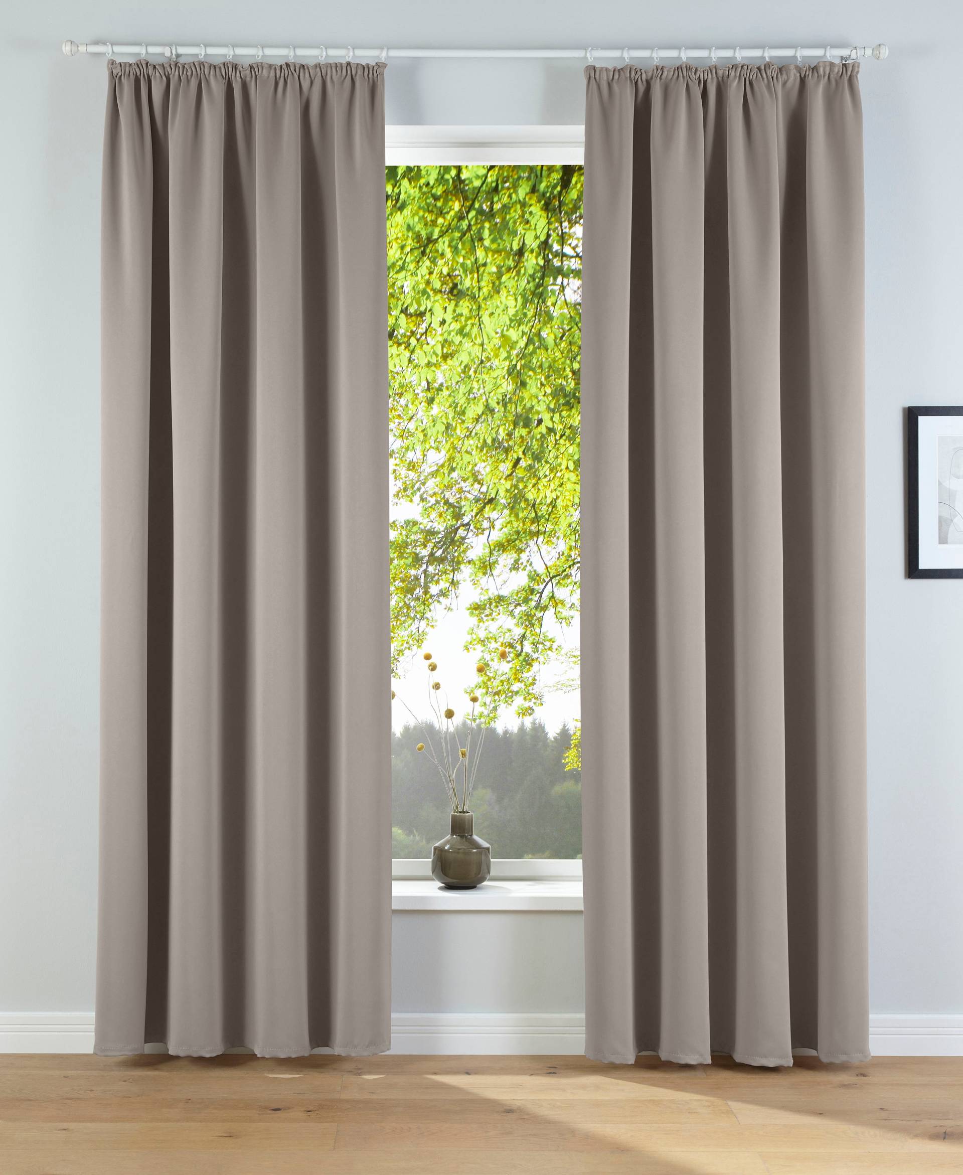 my home Verdunkelungsvorhang »Solana«, (2 St.), 2er-Set Verdunklungsvorhang mit Thermofunkltion, Bestseller, einfarbig my home Verdunkelungsvorhang »Solana«, (2 St.), 2er-Set Verdunklungsvorhang mit Thermofunkltion, Bestseller, einfarbig von My Home