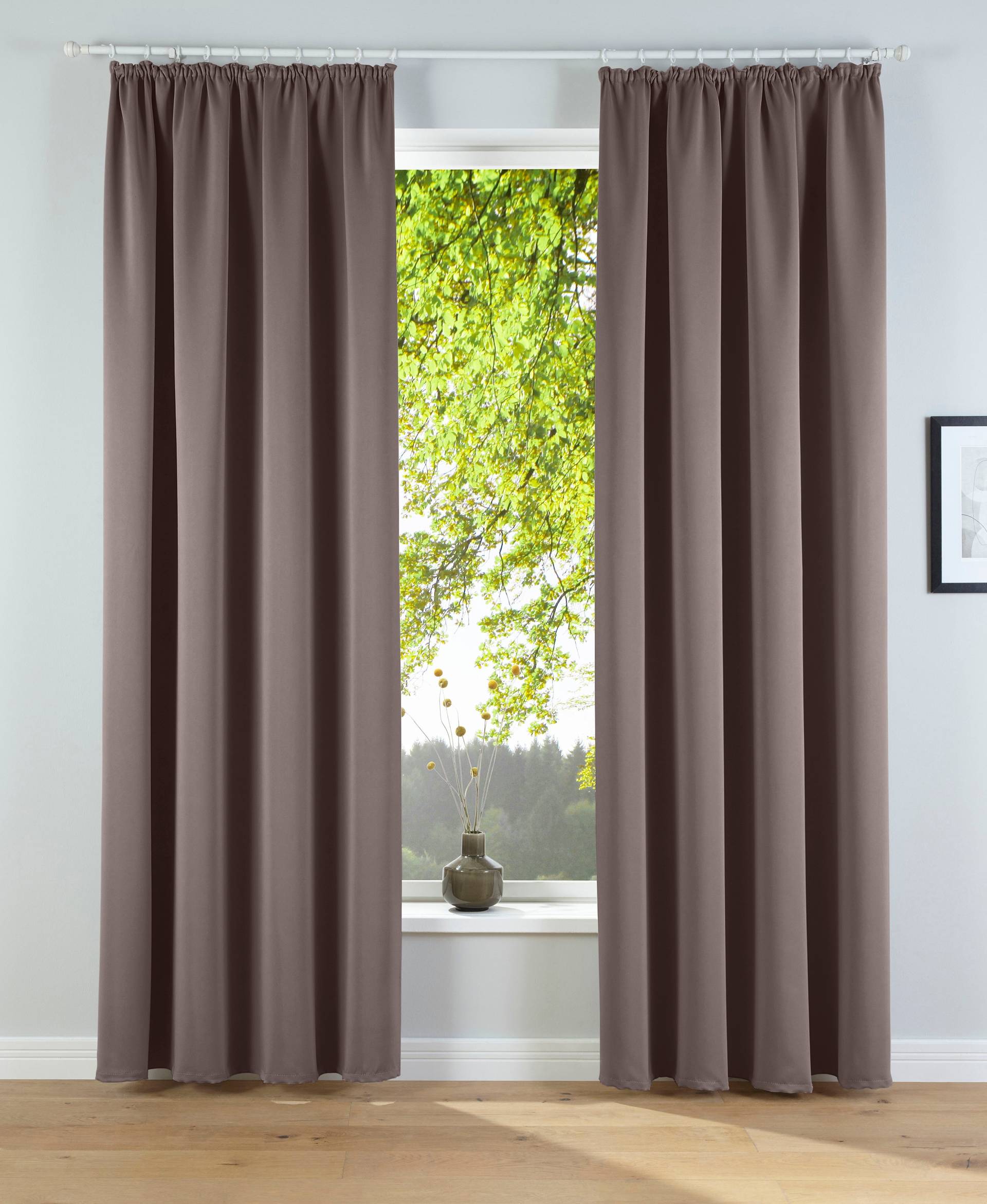 my home Verdunkelungsvorhang »Solana«, (2 St.), 2er-Set Verdunklungsvorhang mit Thermofunkltion, Bestseller, einfarbig my home Verdunkelungsvorhang »Solana«, (2 St.), 2er-Set Verdunklungsvorhang mit Thermofunkltion, Bestseller, einfarbig von My Home
