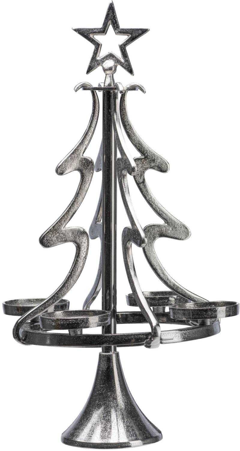 my home Adventsleuchter »Tannenbaum, Weihnachtsdeko«, (1 St.), Kerzenständer aus Aluminium, Höhe 72 cm von My Home