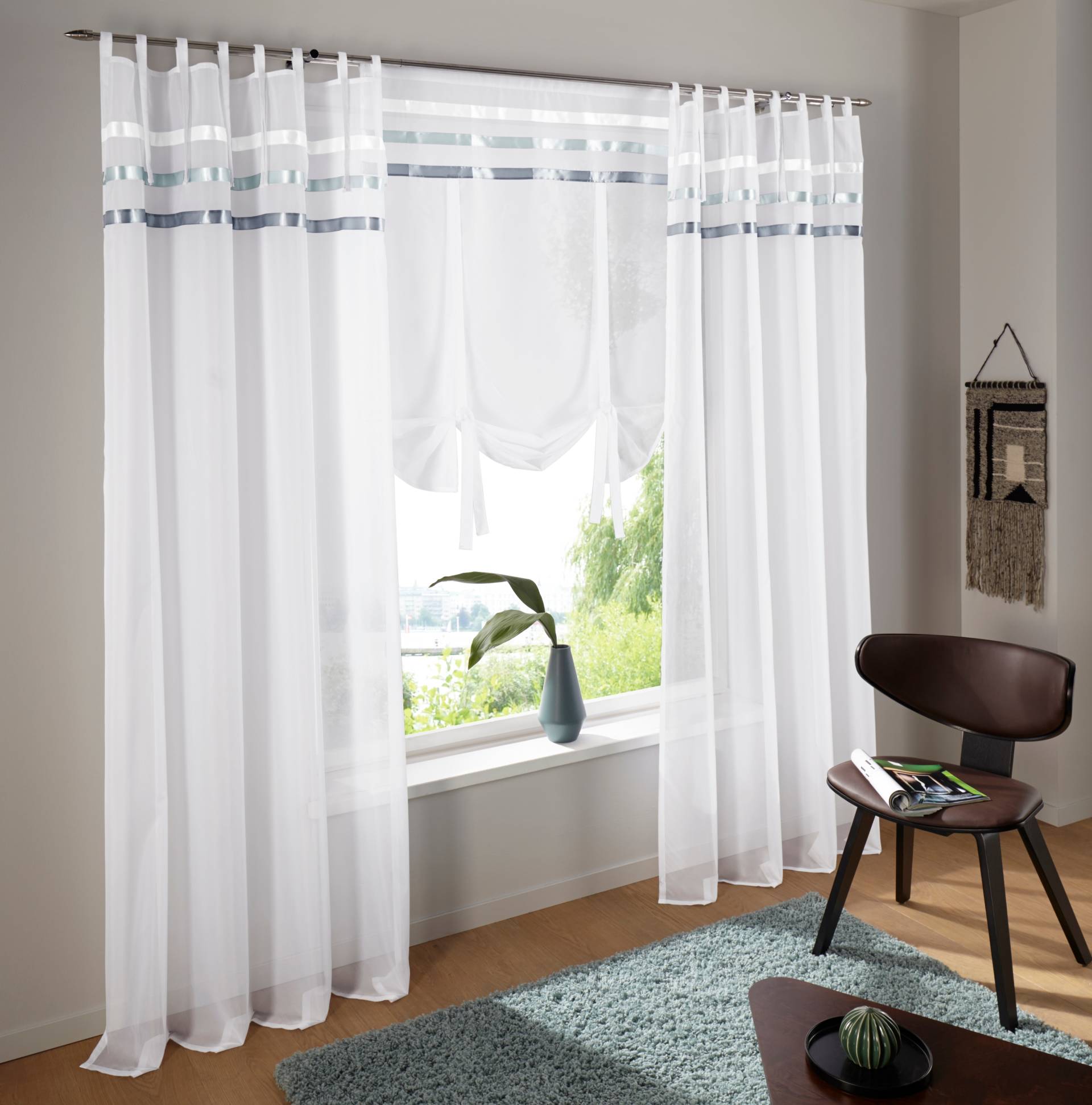 my home Bindegardine »EBY«, (1 St.), Transparent, Satin, Polyester von My Home