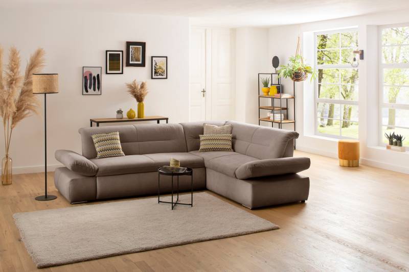 INOSIGN Ecksofa »Avesa L-Form«, Wahlweise mit Arm- und Bettfunktion, B/T/H: 275/211/80 cm von INOSIGN