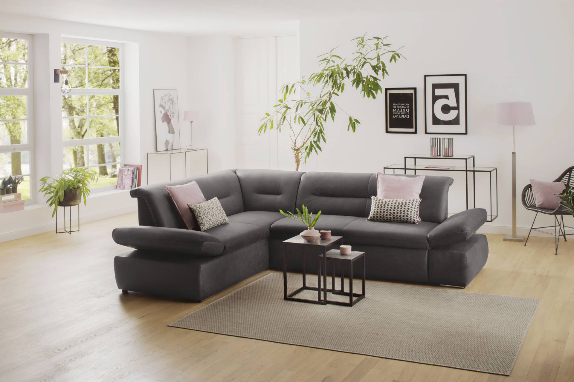 INOSIGN Ecksofa »Avesa L-Form«, Wahlweise mit Arm- und Bettfunktion, B/T/H: 275/211/80 cm INOSIGN Ecksofa »Avesa L-Form«, Wahlweise mit Arm- und Bettfunktion, B/T/H: 275/211/80 cm von INOSIGN