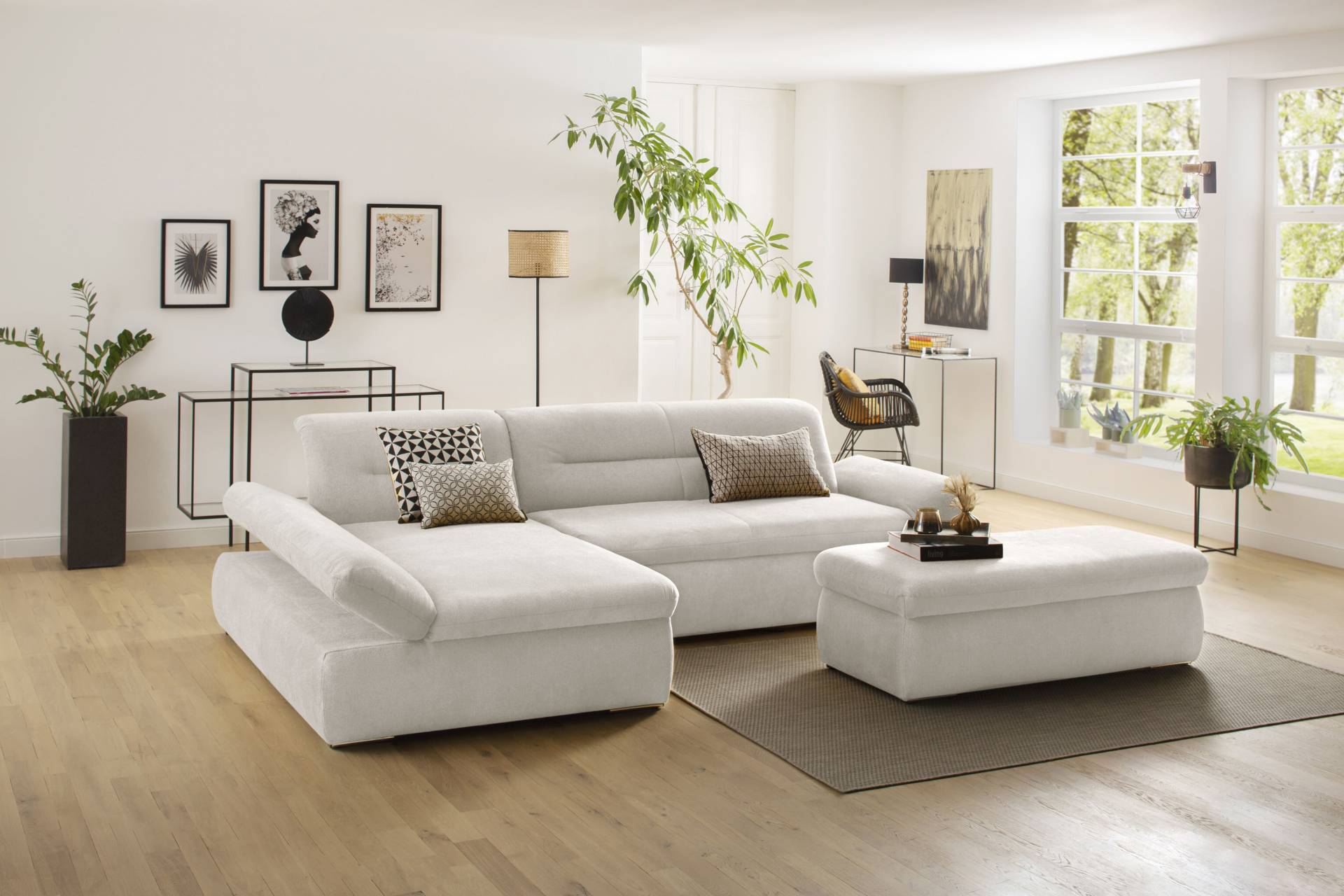 INOSIGN Ecksofa »Avesa L-Form«, Wahlweise mit Armteilvertsellung und Bettfunktion, B/T/H: 300/172/80cm von INOSIGN