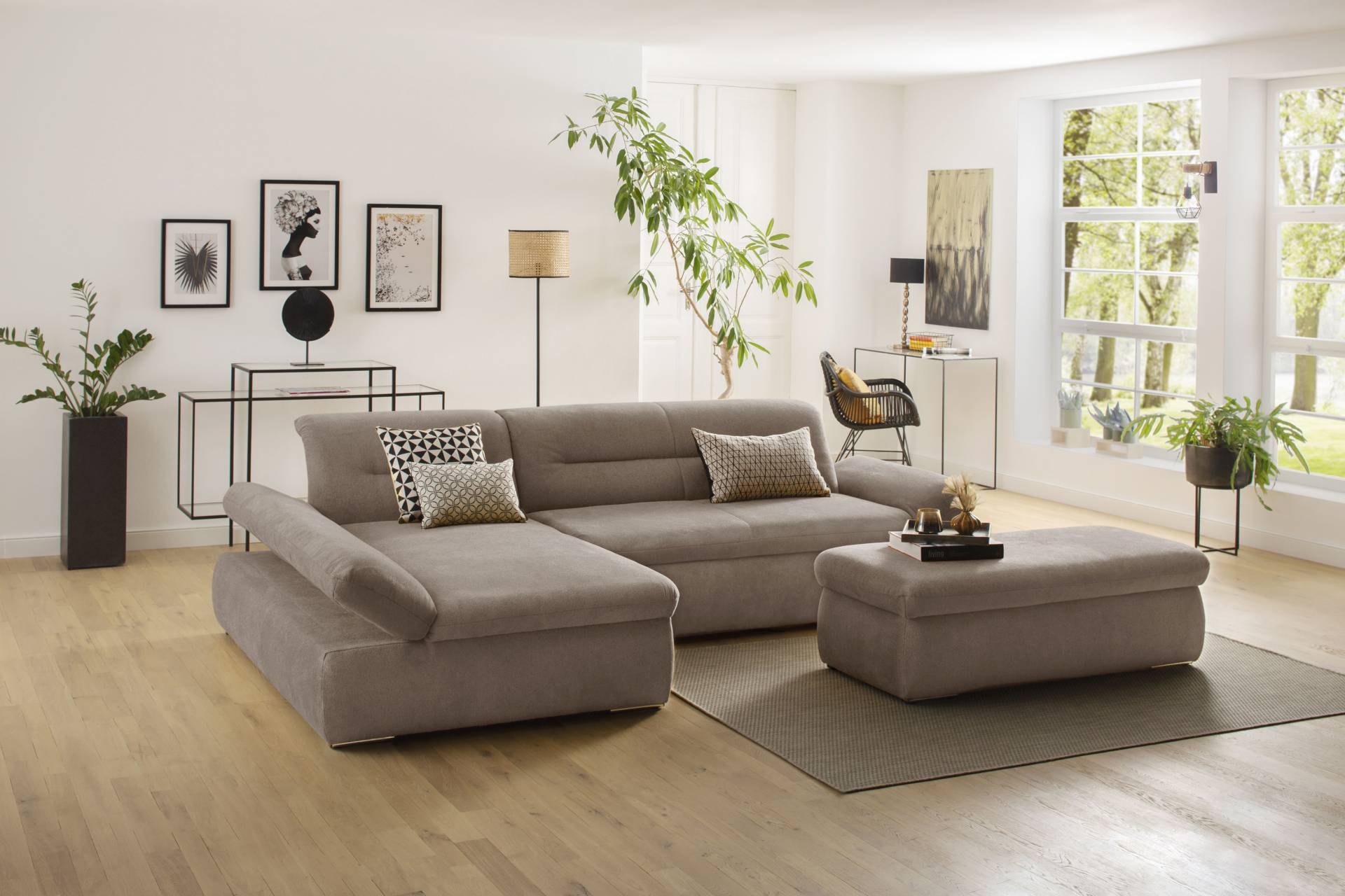 INOSIGN Ecksofa »Avesa L-Form«, Wahlweise mit Armteilvertsellung und Bettfunktion, B/T/H: 300/172/80cm von INOSIGN