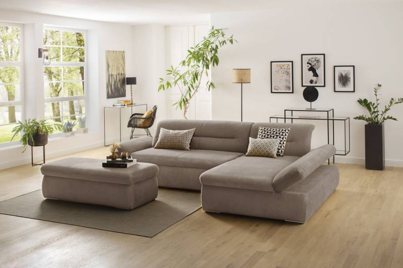 INOSIGN Ecksofa »Avesa L-Form«, Wahlweise mit Armteilvertsellung und Bettfunktion, B/T/H: 300/172/80cm von INOSIGN