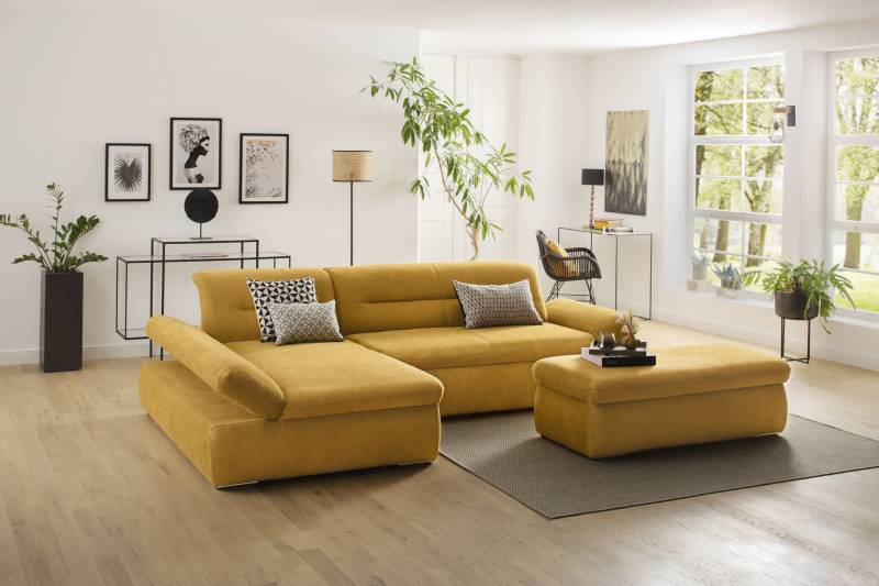 INOSIGN Ecksofa »Avesa L-Form«, Wahlweise mit Armteilvertsellung und Bettfunktion, B/T/H: 300/172/80cm von INOSIGN