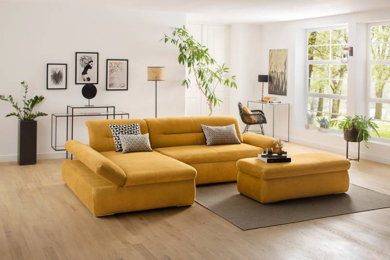 INOSIGN Ecksofa »Avesa L-Form«, Wahlweise mit Armteilvertsellung und Bettfunktion, B/T/H: 300/172/80cm von INOSIGN