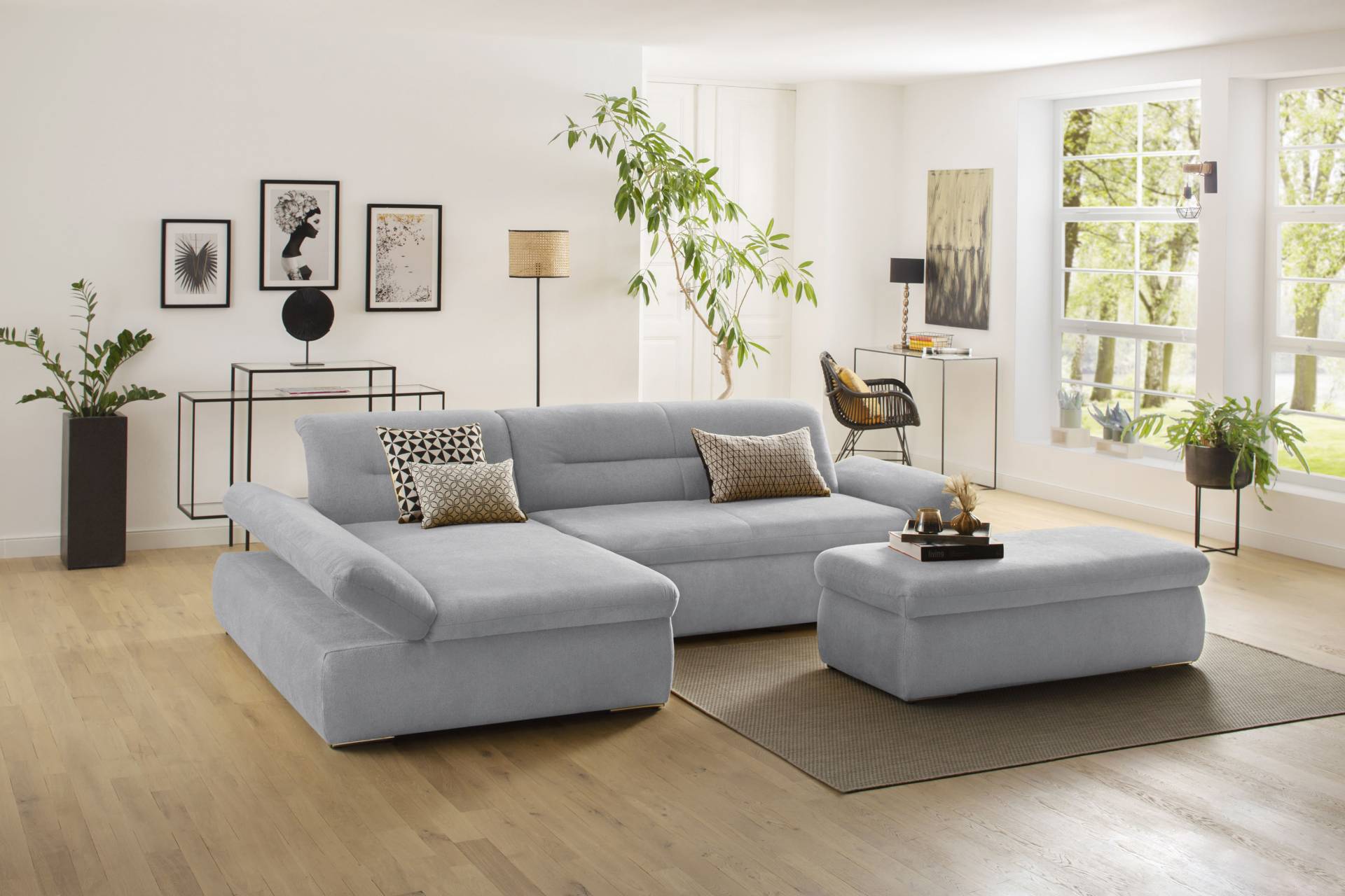 INOSIGN Ecksofa »Avesa L-Form«, Wahlweise mit Armteilvertsellung und Bettfunktion, B/T/H: 300/172/80cm von INOSIGN