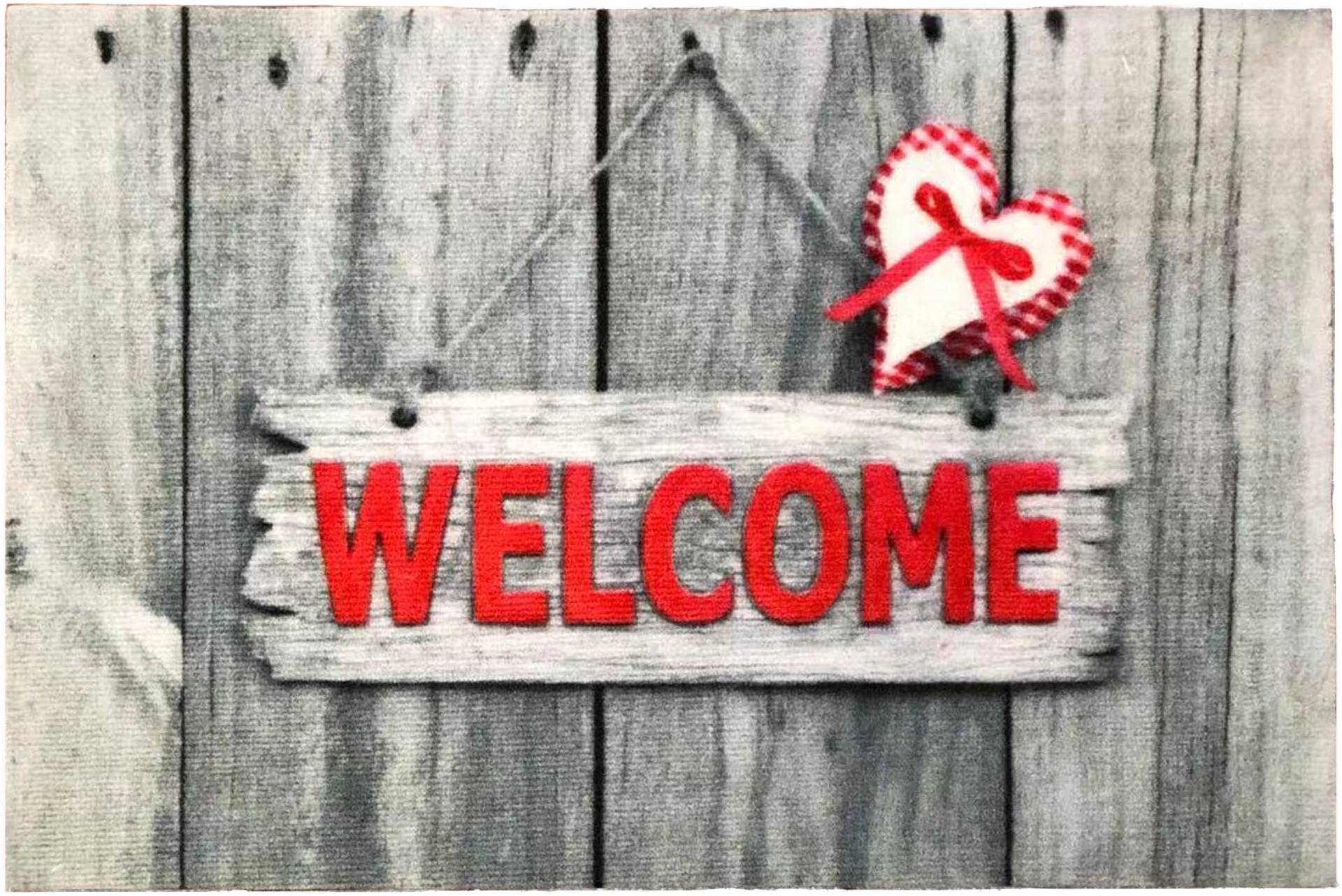 my home Fussmatte »Welcome-Holz«, rechteckig, 5 mm Höhe my home Fussmatte »Welcome-Holz«, rechteckig, 5 mm Höhe von My Home
