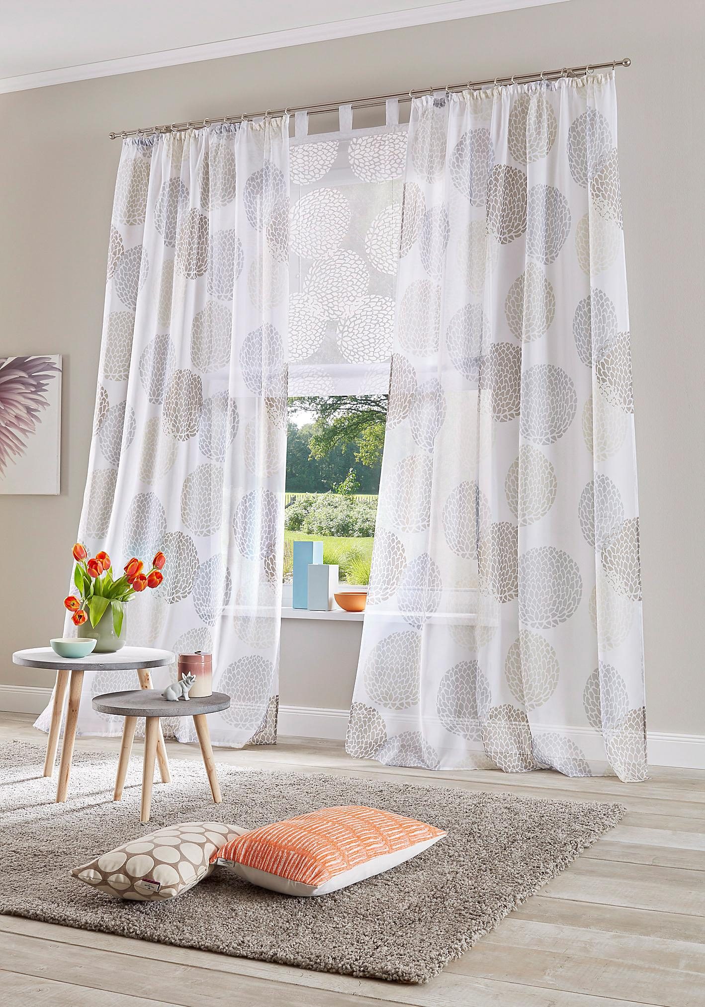 my home Gardine »Belem«, (2 St.), transparent, Polyester, Polyester, gewebt, unifarben von My Home