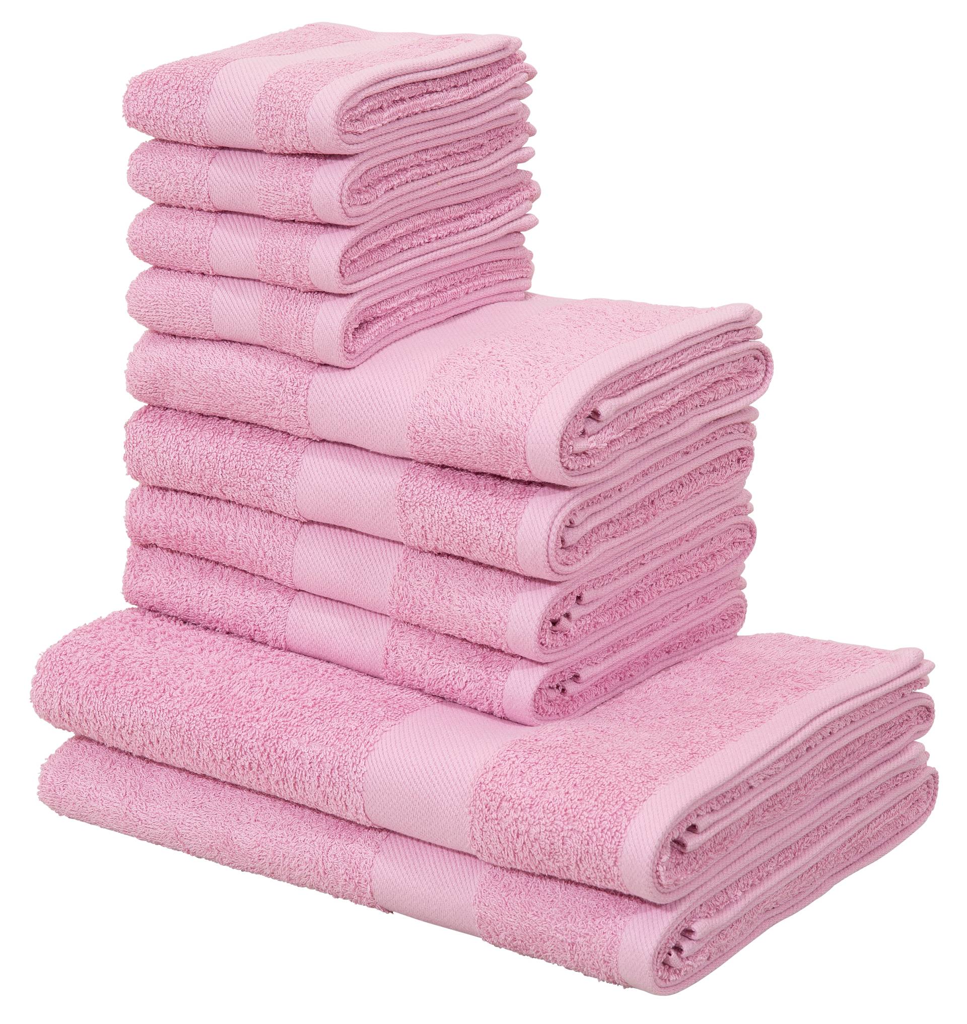 my home Handtuch Set »Melli, 2 Duschtücher 70x140, 4 Handtücher 50x100, 4 Gästetücher 30x50«, Set, 10 tlg., Walkfrottee, Handtuchset in dezenten Farben mit Bordüre, 100% Baumwoll-Handtücher my home Handtuch Set »Melli, 2 Duschtücher 70x140, 4 Handtücher 50x100, 4 Gästetücher 30x50«, Set, 10 tlg., Walkfrottee, Handtuchset in dezenten Farben mit Bordüre, 100% Baumwoll-Handtücher von My Home