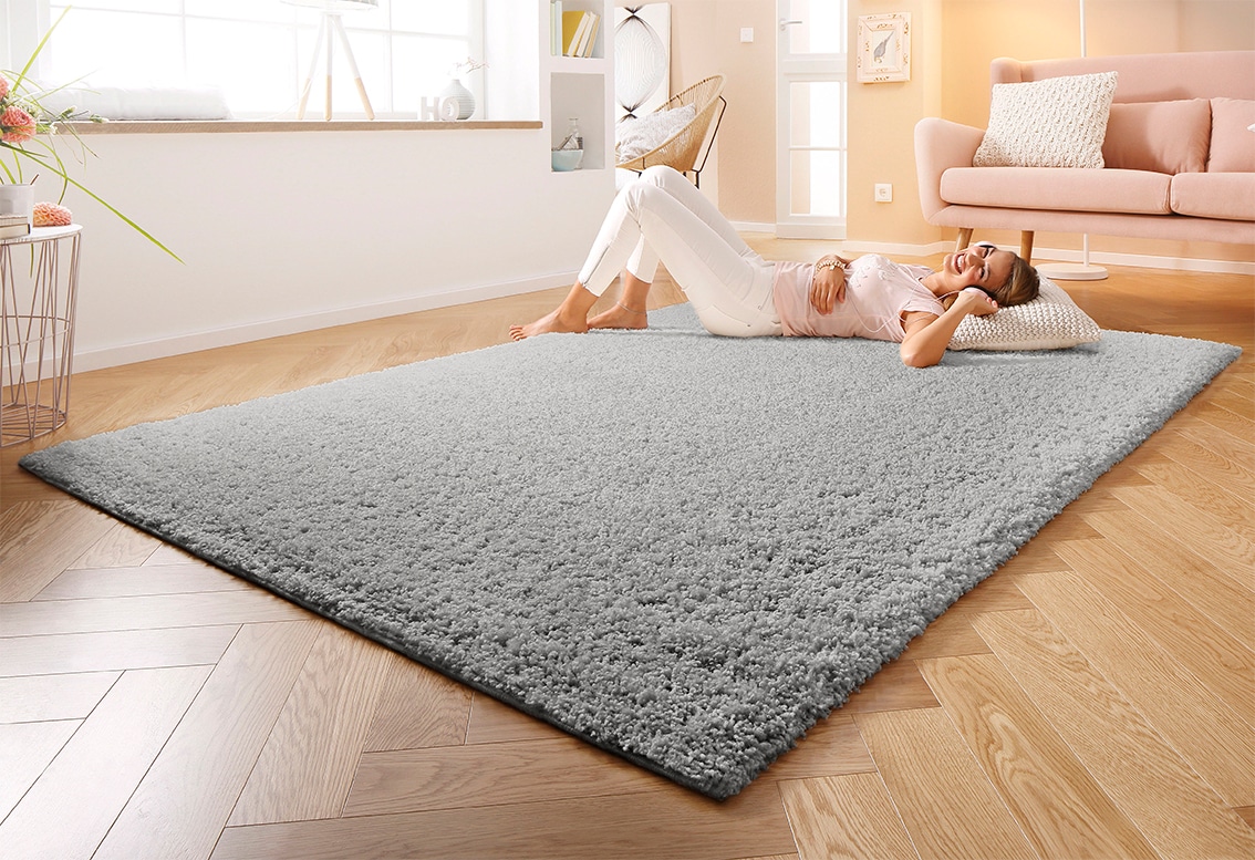 my home Hochflor-Teppich »Bodrum«, rechteckig, 30 mm Höhe, weicher Flor, einfarbig my home Hochflor-Teppich »Bodrum«, rechteckig, 30 mm Höhe, weicher Flor, einfarbig von My Home