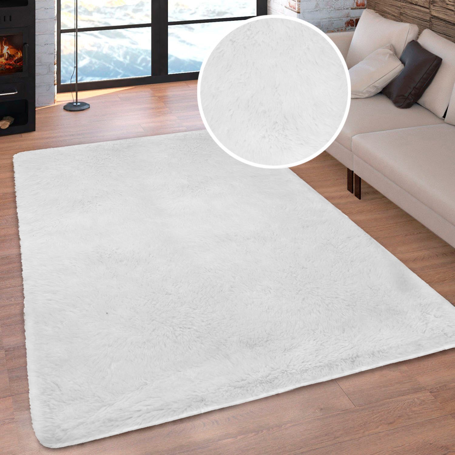 my home Hochflor-Teppich »Silky, besonders weich und kuschelig, sehr dichte Qualität«, rechteckig, 33 mm Höhe, rutschhemmend beschichtet, waschbar, uni, Wohnzimmer, Schlafzimmer von My Home