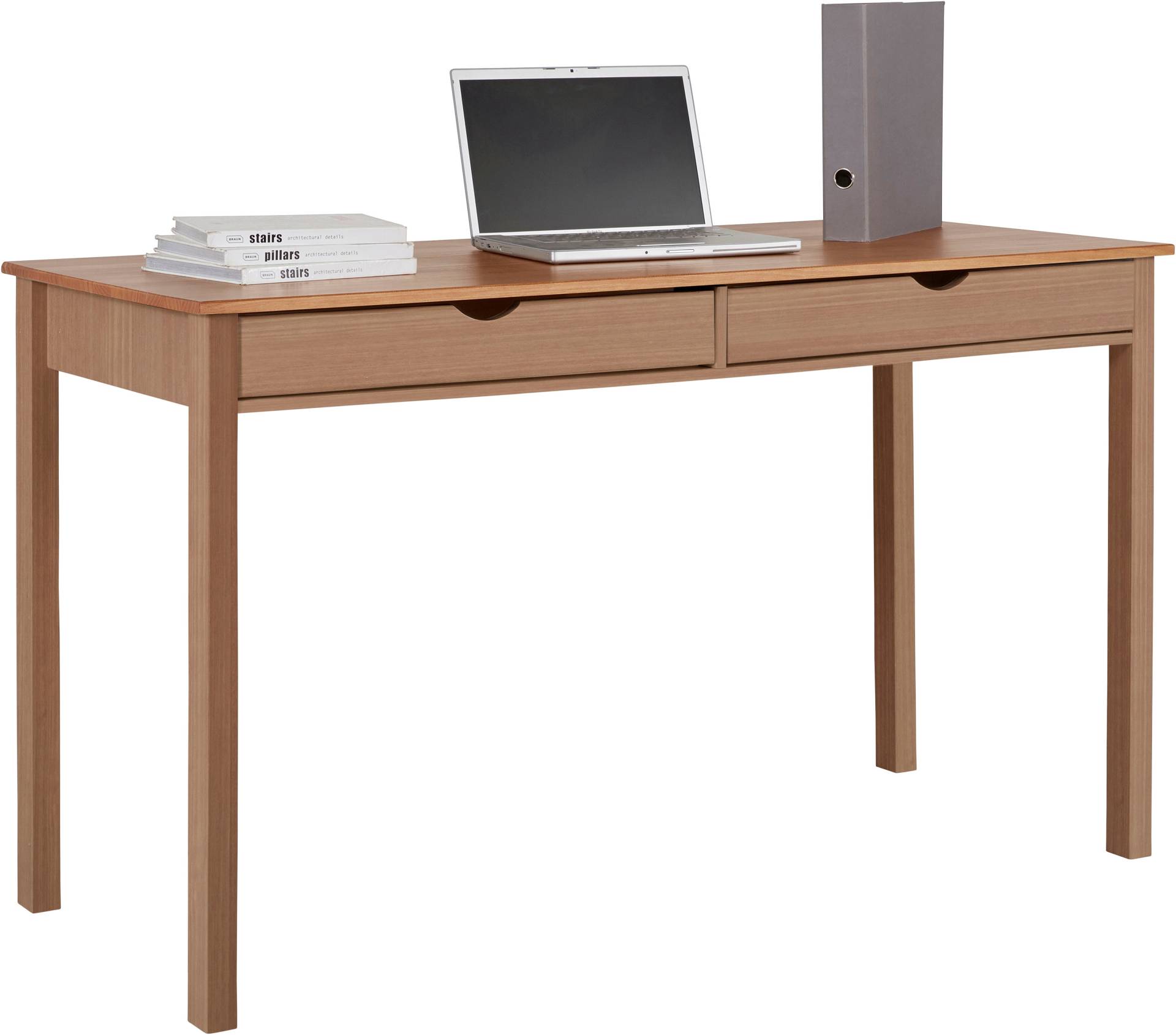 INOSIGN Schreibtisch »Gava«, aus massiven Kiefernholz, mit praktischen Griffmulden, Breite 140 cm von INOSIGN