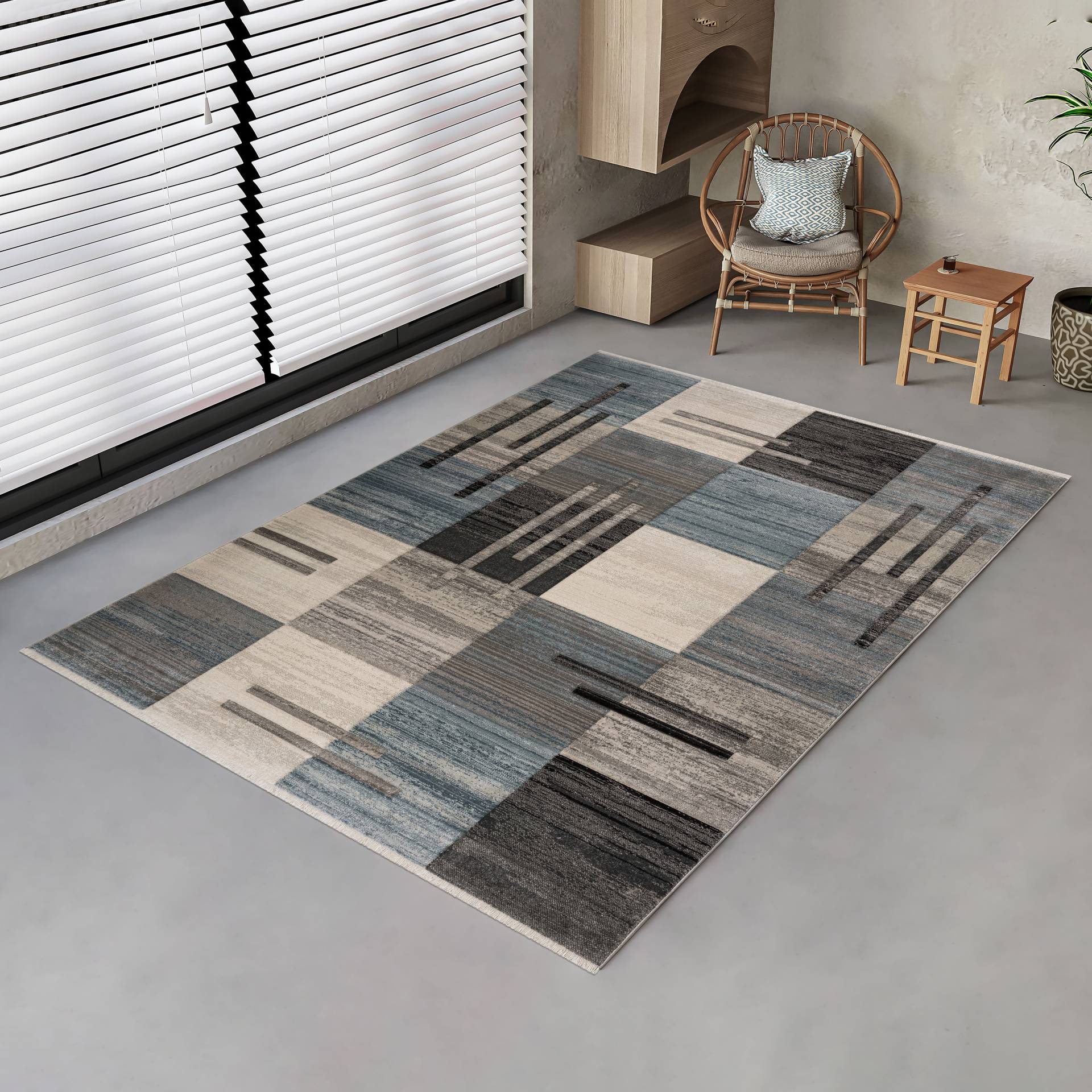my home Teppich »Beliz«, rechteckig, 9 mm Höhe, mit Konturenschnitt, Kurzflor, 3D-Design, Wohnzimmer my home Teppich »Beliz«, rechteckig, 9 mm Höhe, mit Konturenschnitt, Kurzflor, 3D-Design, Wohnzimmer von My Home