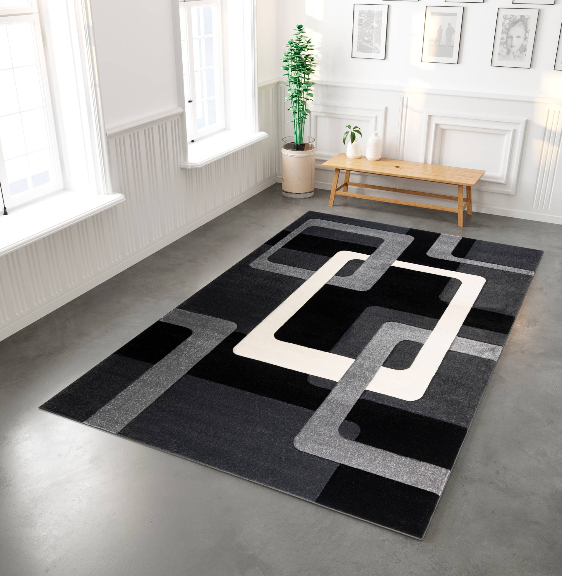 my home Teppich »Maxim«, rechteckig, 13 mm Höhe, Hoch-Tief-Effekt, Kurzflor, 3D-Design my home Teppich »Maxim«, rechteckig, 13 mm Höhe, Hoch-Tief-Effekt, Kurzflor, 3D-Design von My Home