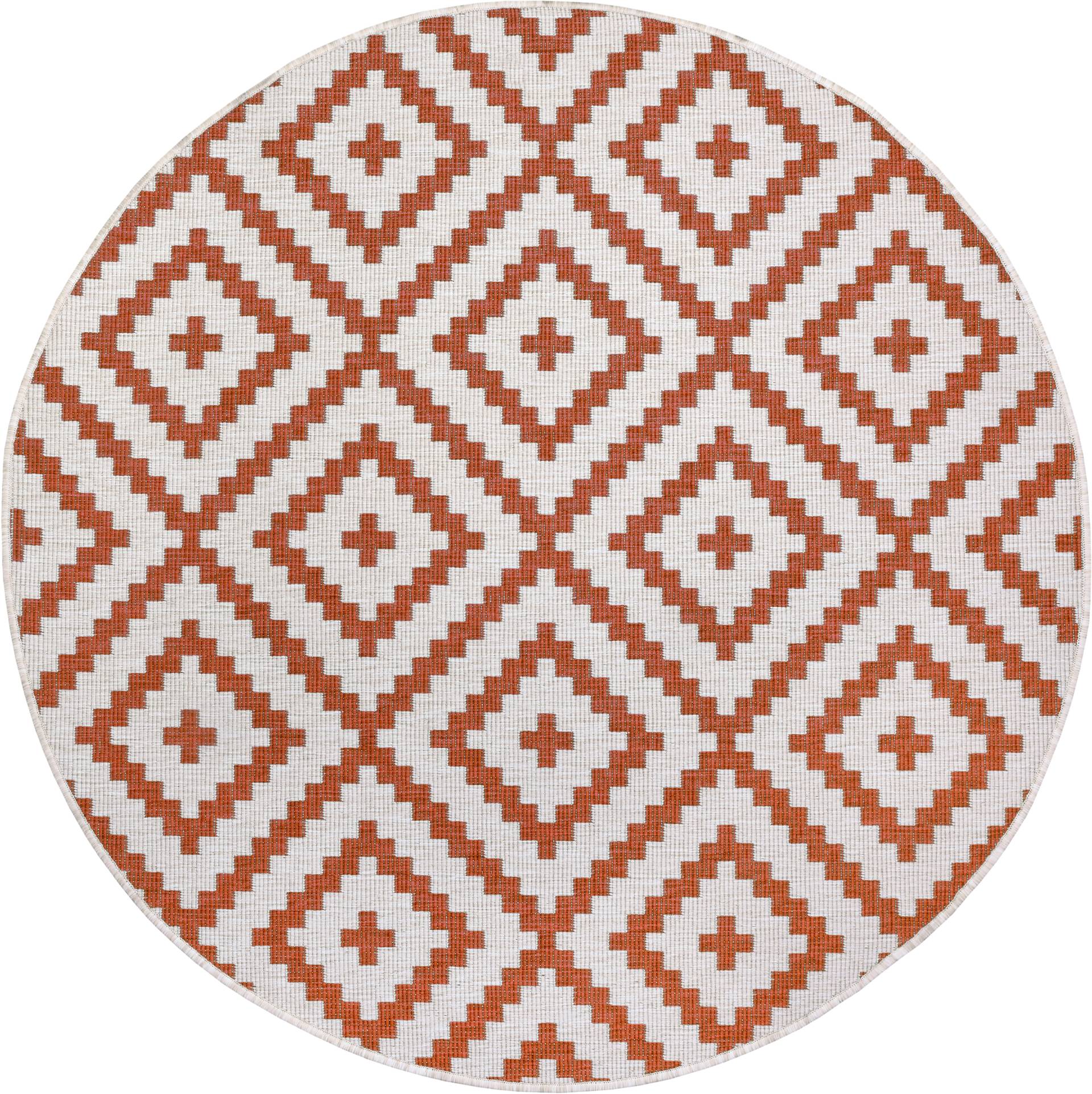 my home Teppich »Ronda Wendeteppich«, rund, Sisal-Optik, Flachgewebe, In- und Outdoor, geometrisches Boho Design von My Home