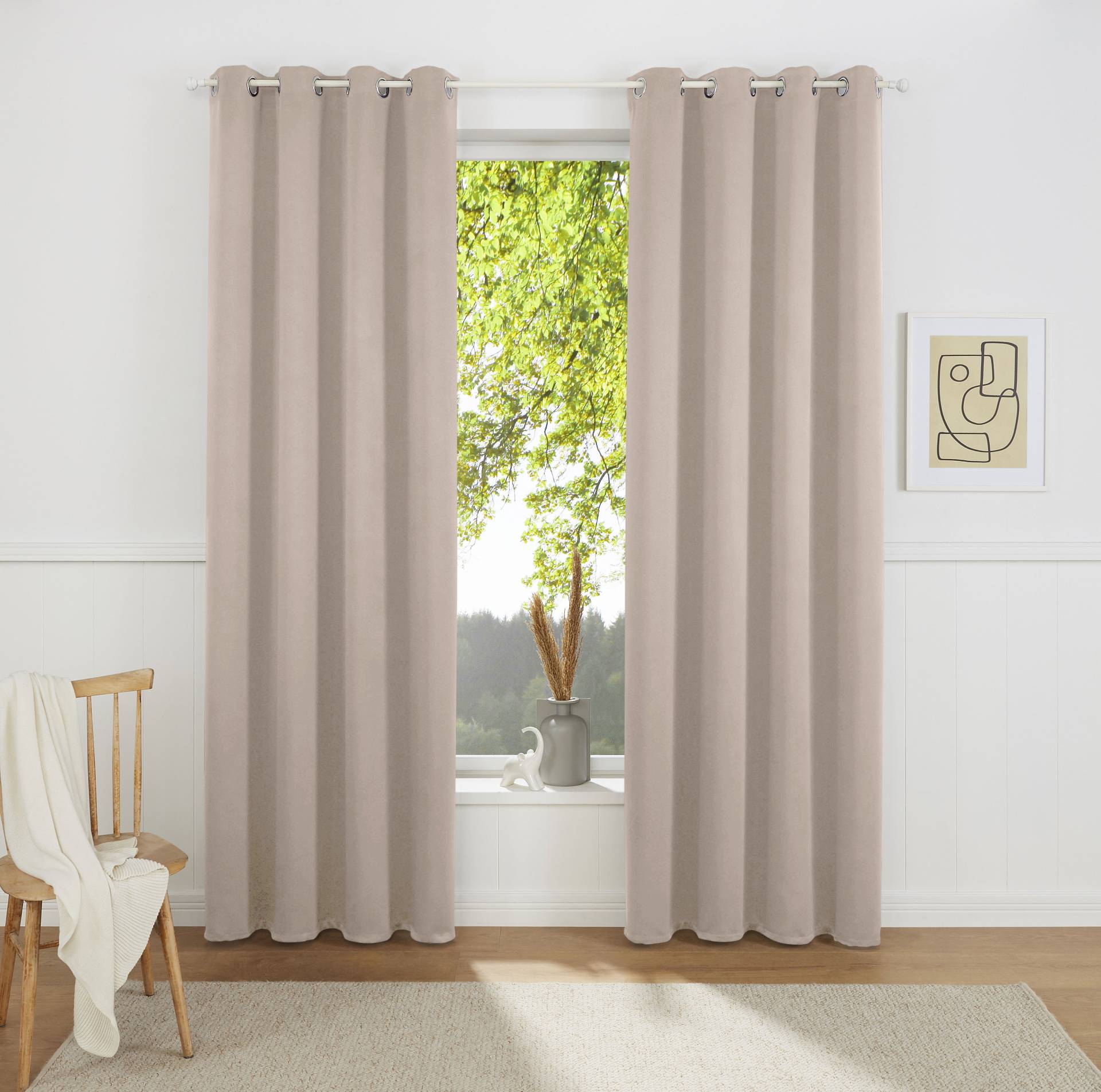 my home Vorhang »Sola«, (2 St.), Polyester, gewebt, unifarben, 2-er Pack von My Home