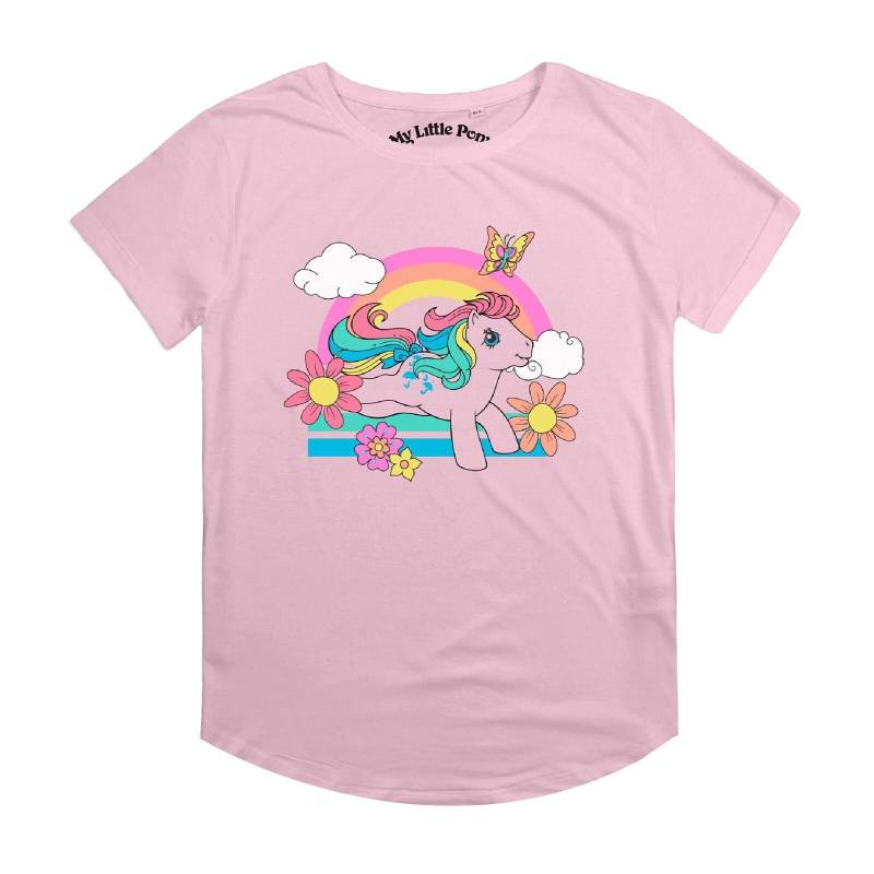 Leaping Rainbows Tshirt Damen Hellrosa L von My Little Pony