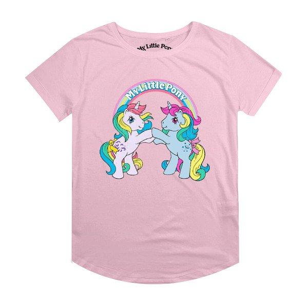 Bright Rainbow Tshirt Damen Hellrosa L von My Little Pony