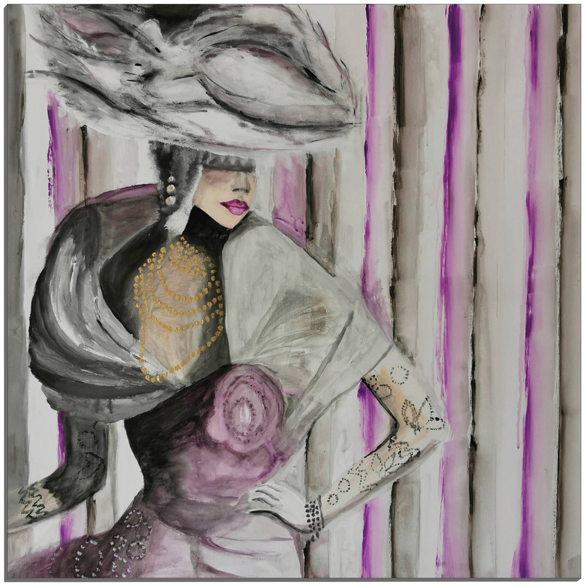 MySpotti Alu-Dibond-Druck »Artfix Lady Violet«, inkl. 3D-Magic Befestigungsset MySpotti Alu-Dibond-Druck »Artfix Lady Violet«, inkl. 3D-Magic Befestigungsset von MySpotti