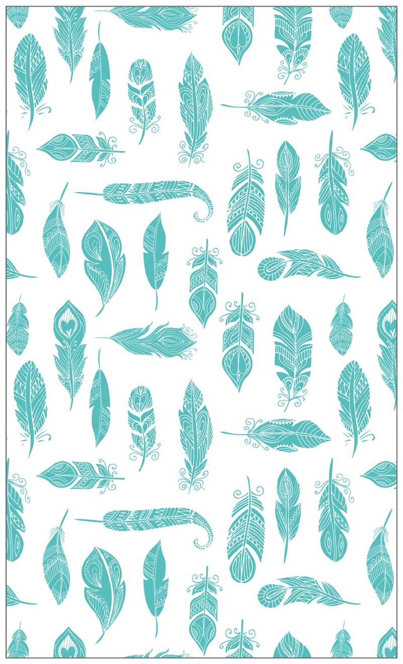 MySpotti Fensterfolie »Look Feathers turquois«, halbtransparent, glattstatisch haftend, 60 x 100 cm, statisch haftend von MySpotti