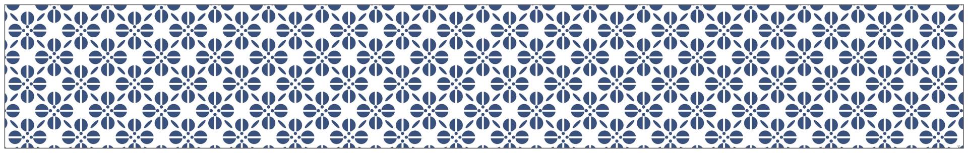 MySpotti Fensterfolie »Look Grafik Blumenmuster blau«, halbtransparent, glattstatisch haftend, 200 x 30 cm, statisch haftend von MySpotti