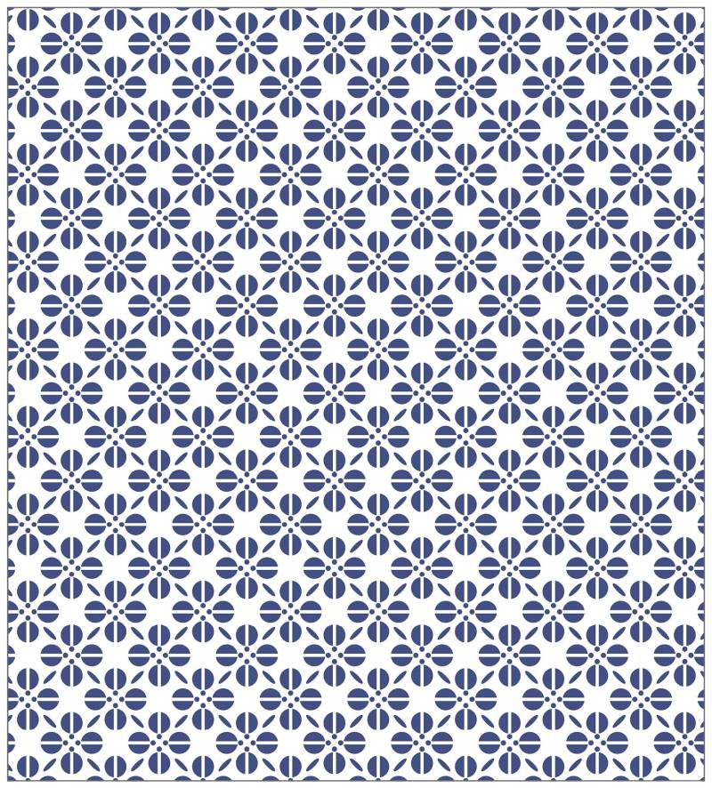 MySpotti Fensterfolie »Look Grafik Blumenmuster blau«, halbtransparent, glattstatisch haftend, 90 x 100 cm, statisch haftend von MySpotti