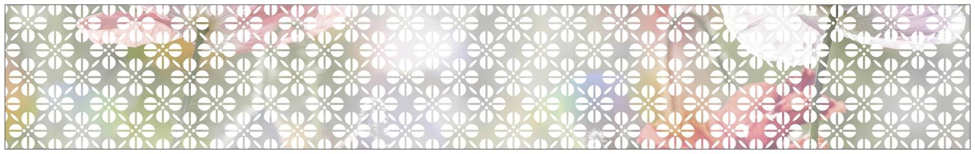 MySpotti Fensterfolie »Look Grafik Blumenmuster white«, halbtransparent, glattstatisch haftend, 200 x 30 cm, statisch haftend von MySpotti