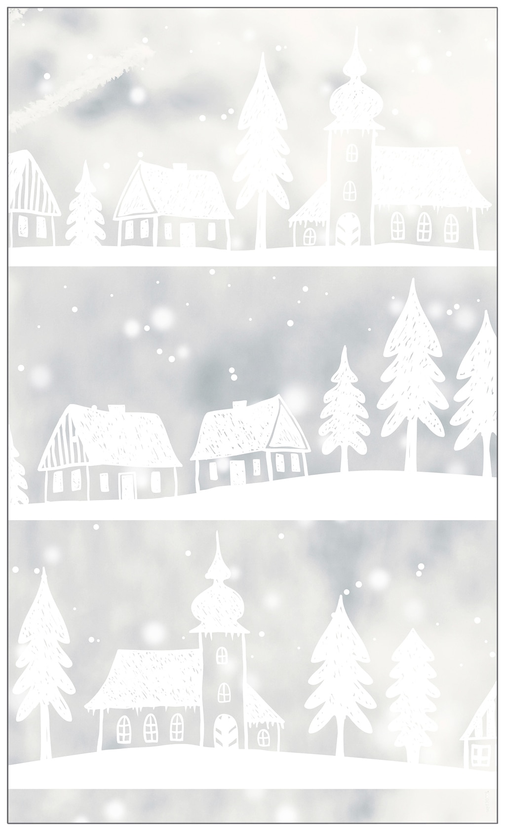 MySpotti Fensterfolie »Look Winter Village white«, halbtransparent, glattstatisch haftend, 60 x 100 cm, statisch haftend von MySpotti