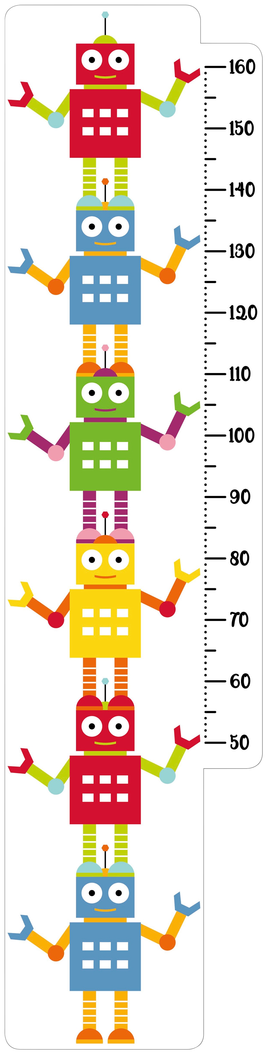 MySpotti Wandsticker »Mess mich Roboter«, (1 St.), zum Messen der Körpergrösse von MySpotti