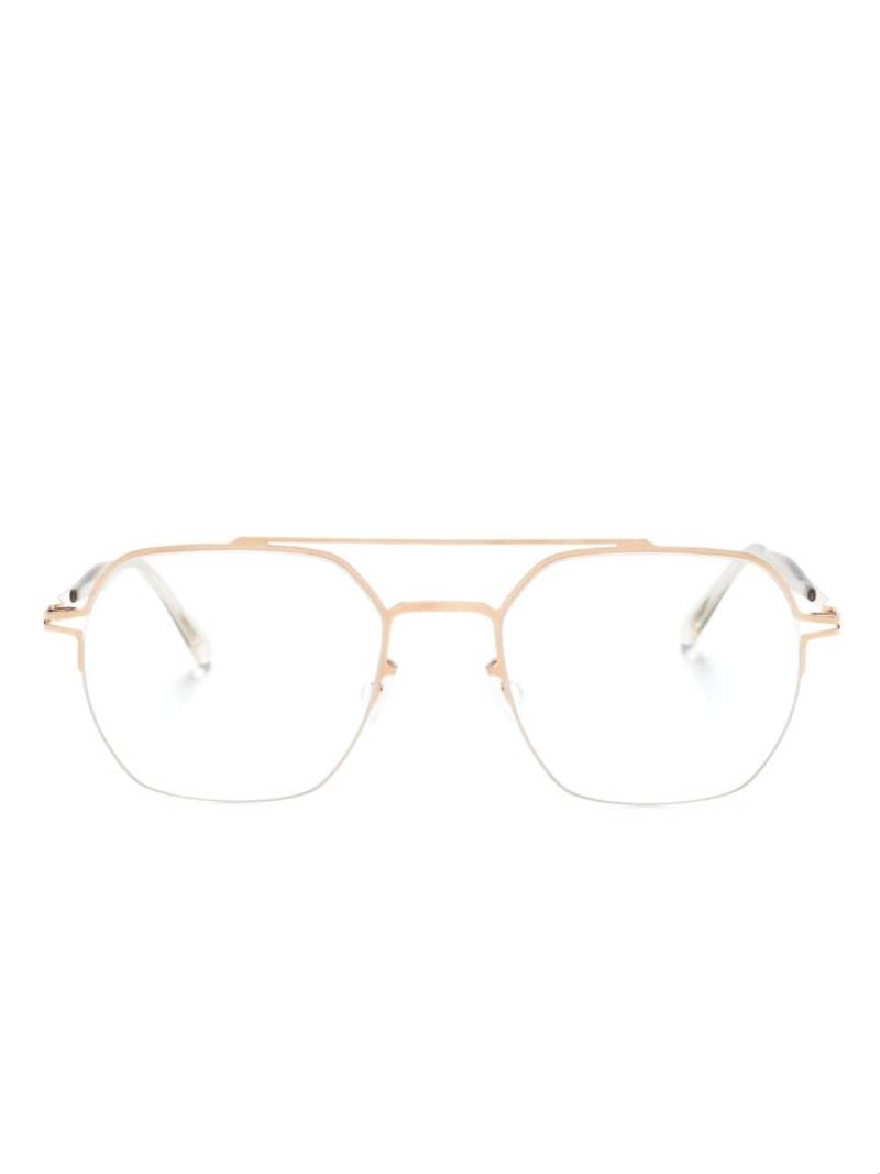 Mykita Arlo rectangle-frame glasses - Gold von Mykita