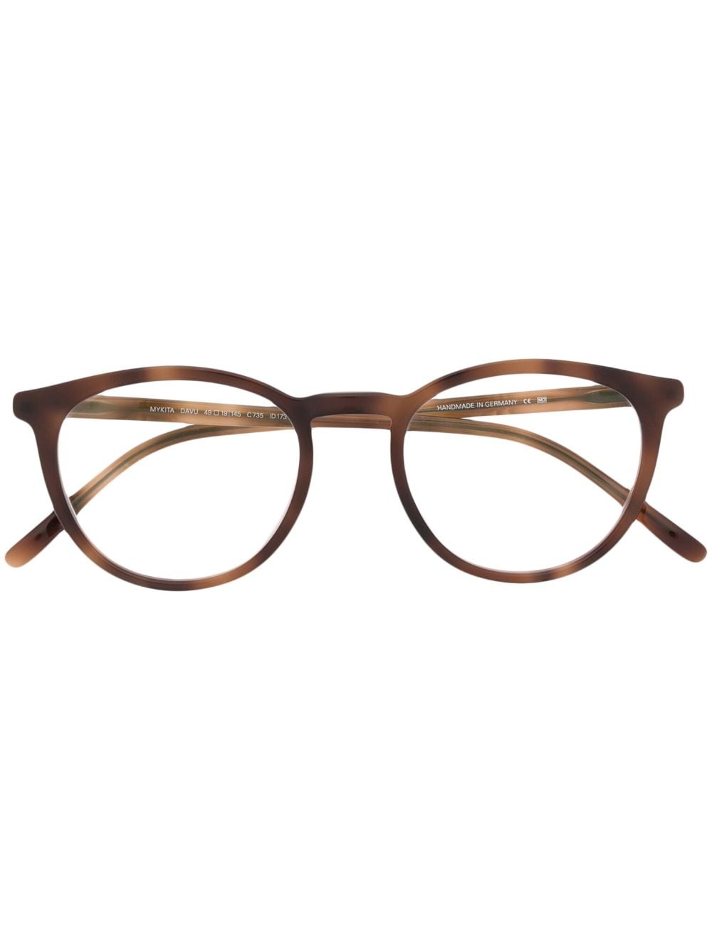 Mykita Davu round-frame glasses - Brown von Mykita