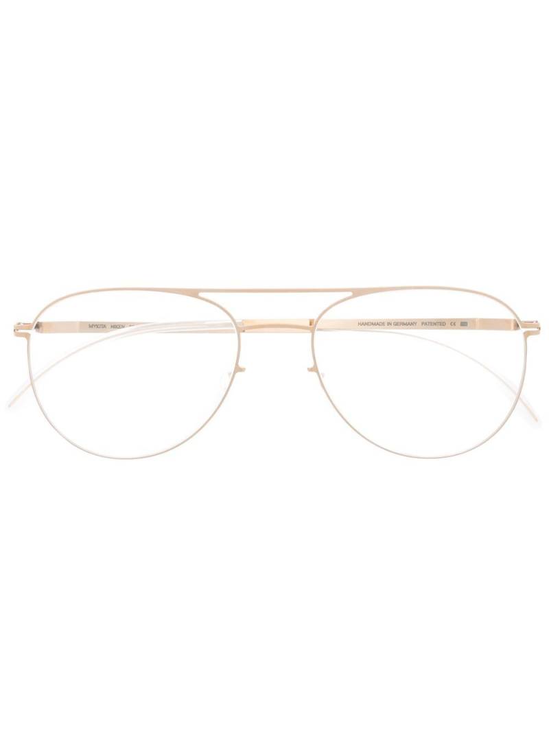 Mykita Niken pilot-frame glasses - Gold von Mykita