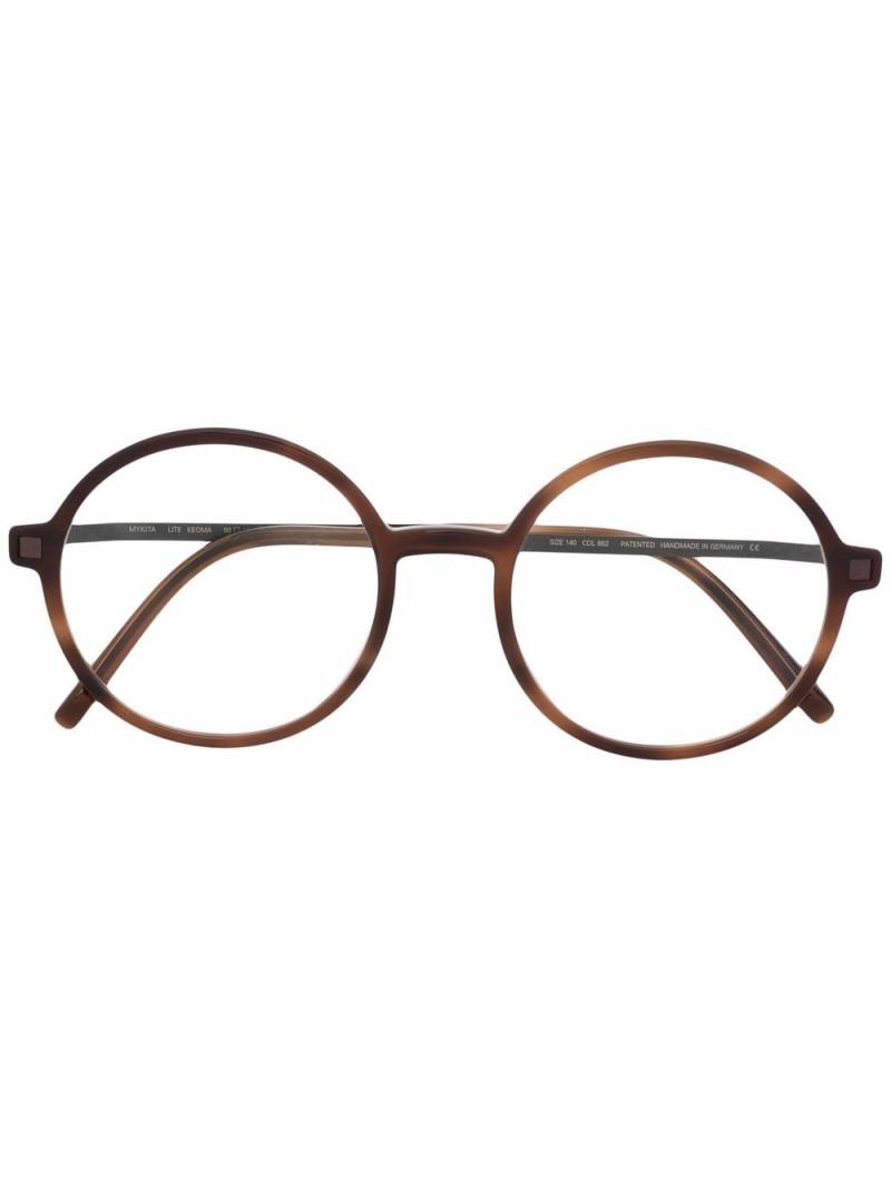 Mykita round-frame tortoiseshell glasses - Brown von Mykita