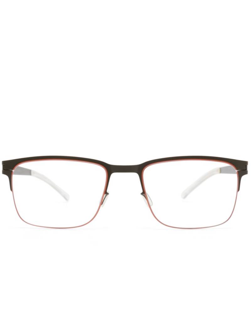 Mykita square-frame metal glasses - Orange von Mykita