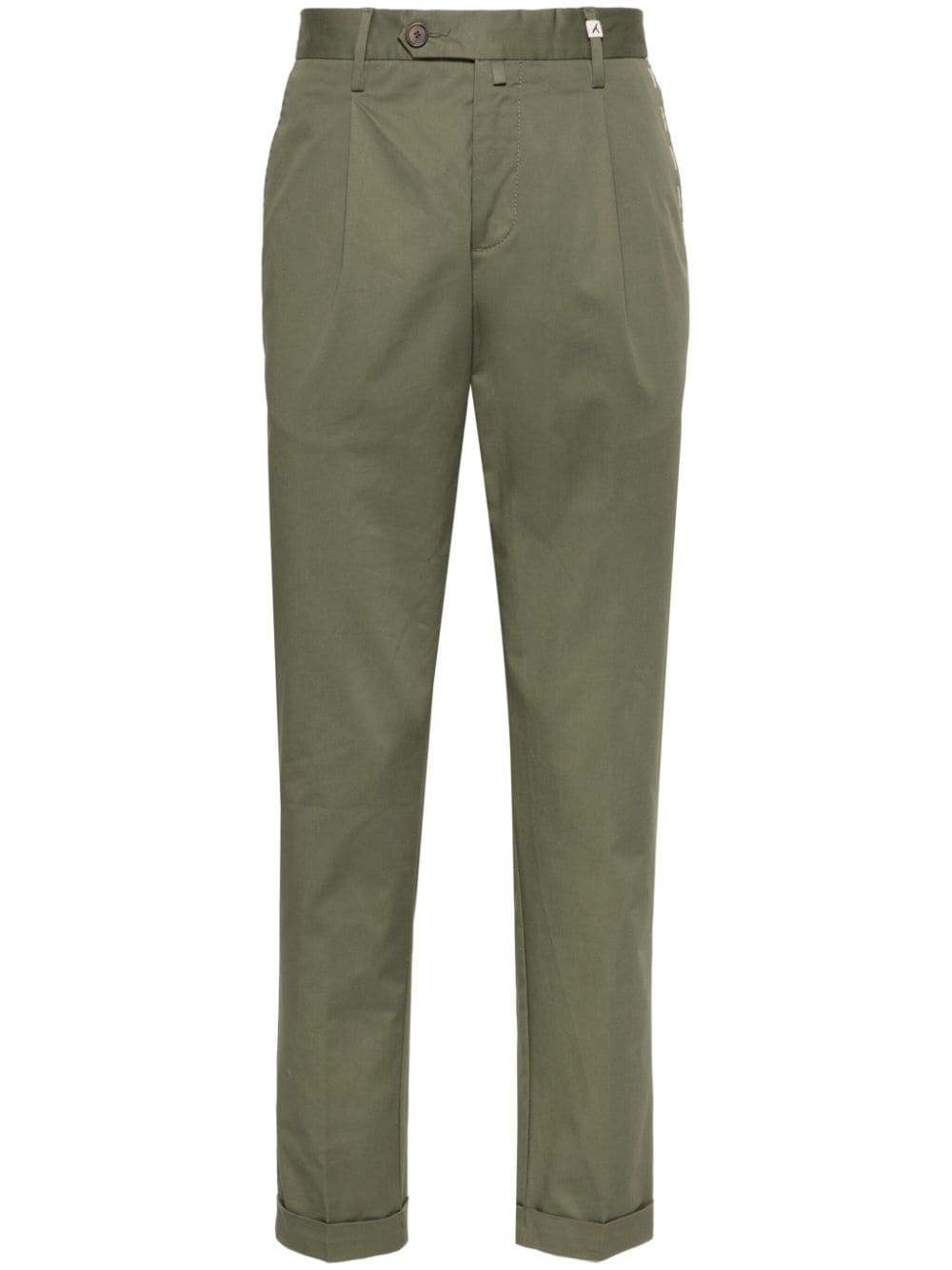 Myths decorative-stitching cotton chinos - Green von Myths